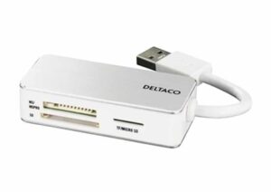 Deltaco 3-slot USB-A muistikortinlukija