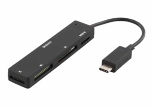 Deltaco 4-port USB-C muistikortinlukija