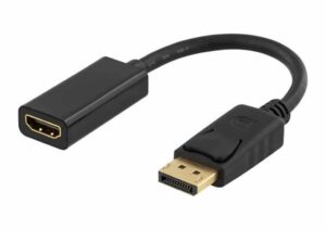 Deltaco Displayport - HDMI adapteri musta